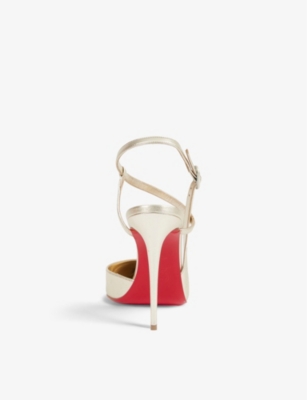 christian louboutin sandals white