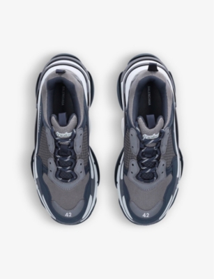 triple s suede and mesh trainers