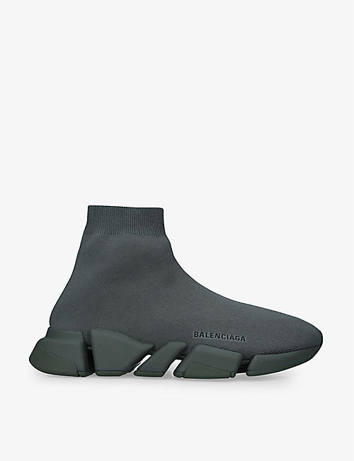 BALENCIAGA: Men's Speed 2.0 stretch-knit mid-top trainers
