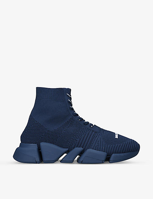 BALENCIAGA: Men's Men's Speed 2.0 lace-up stretch-knit trainers
