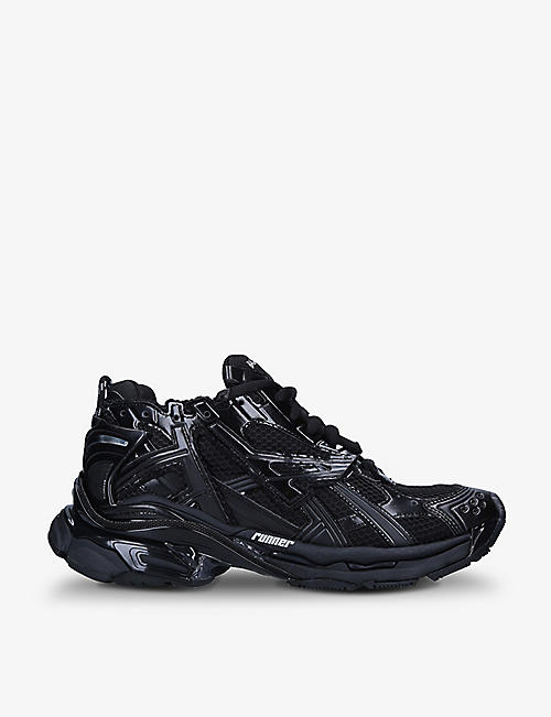 BALENCIAGA: Men’s Runner mesh and faux-leather low-top trainers