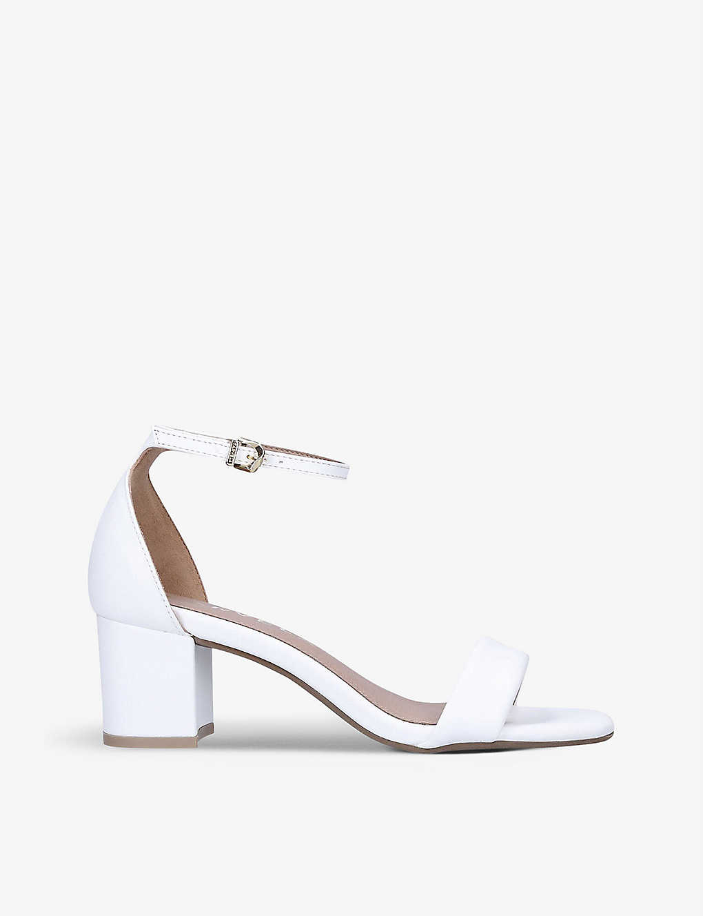 Carvela Second Skin Heeled Faux-leather Sandals In White