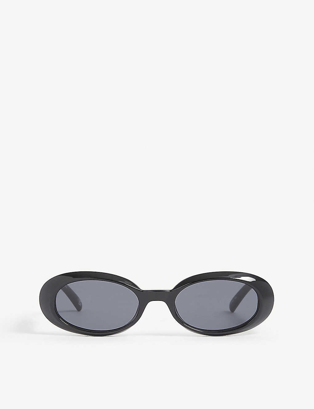 Shop Le Specs Lsp2102369 Work It! Oval-frame Sunglasses In Black Smoke Mono