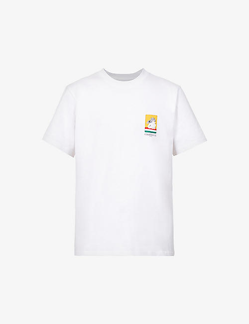CASABLANCA: Racing Cherub graphic-print organic-cotton jersey T-shirt