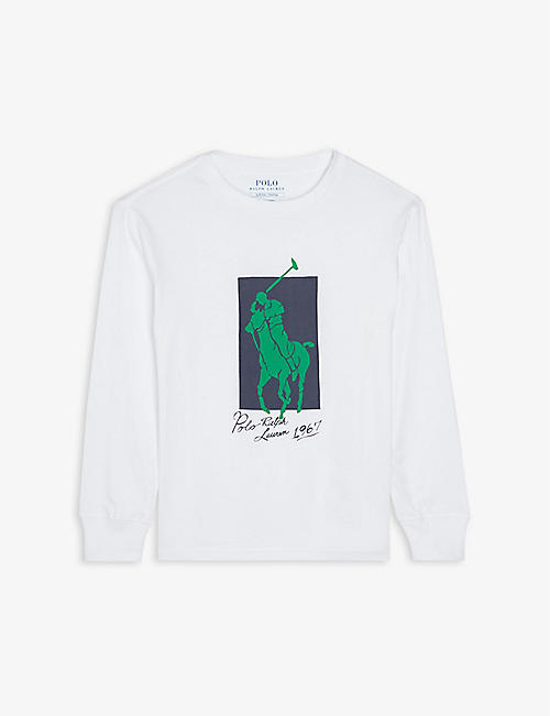 RALPH LAUREN: Logo-print cotton-blend T-shirt 5-14 years