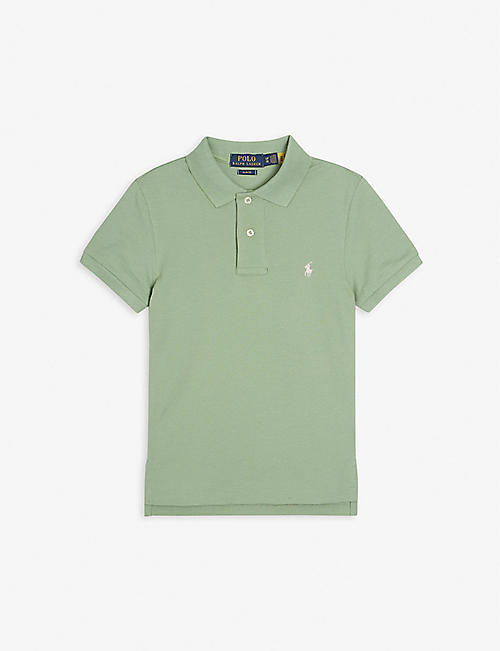 RALPH LAUREN: Logo-embroidered cotton polo shirt 2-14 years