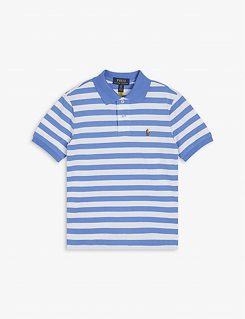 RALPH LAUREN: Logo-embroidered stripe cotton polo shirt 2-14 years