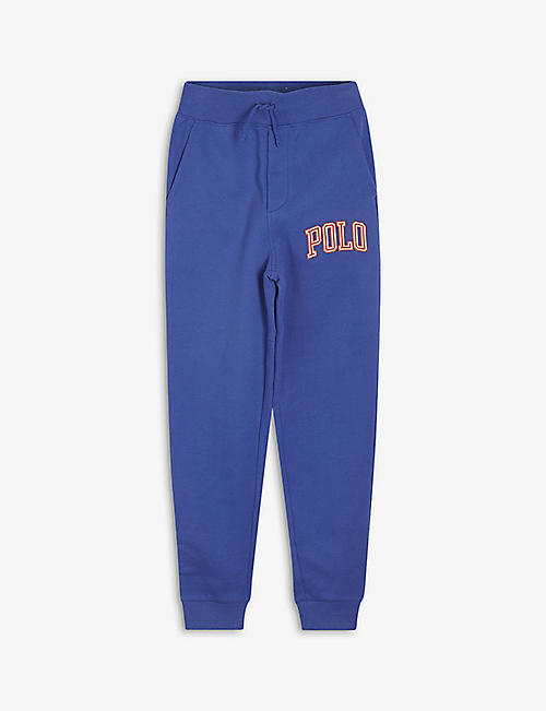 RALPH LAUREN: Logo-patch tapered cotton-blend joggers 5-7 years
