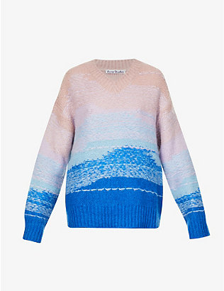 ACNE STUDIOS: Kestella intarsia-graphic knitted jumper