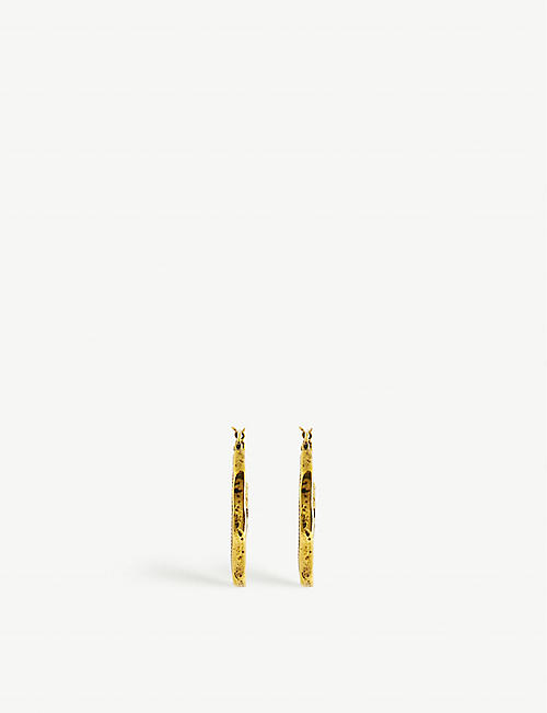 ACNE STUDIOS: Alodia yellow gold-tone brass earrings