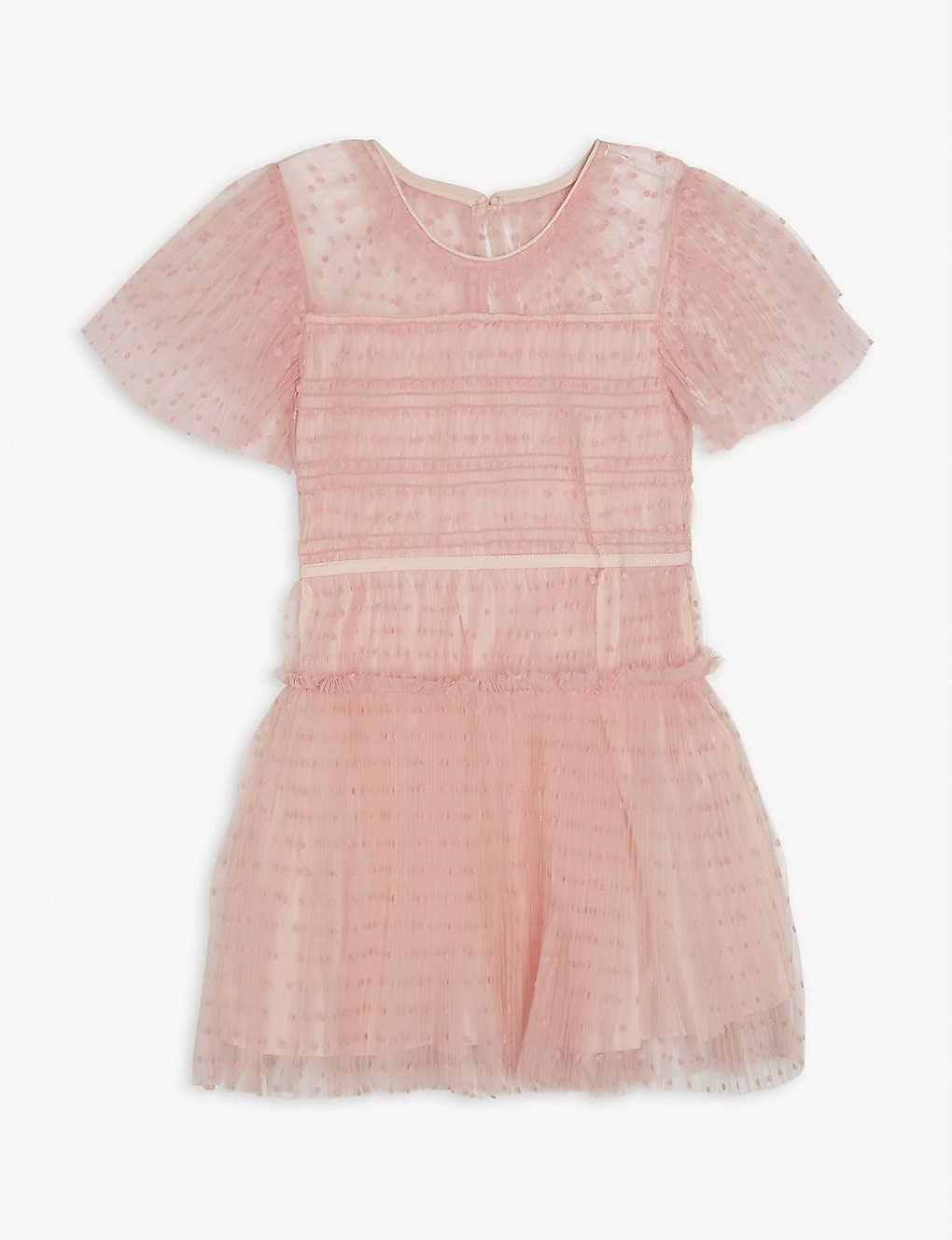 Dot pleated mesh mini dress 3-12 years Selfridges & Co Girls Clothing Dresses Pleated Dresses 
