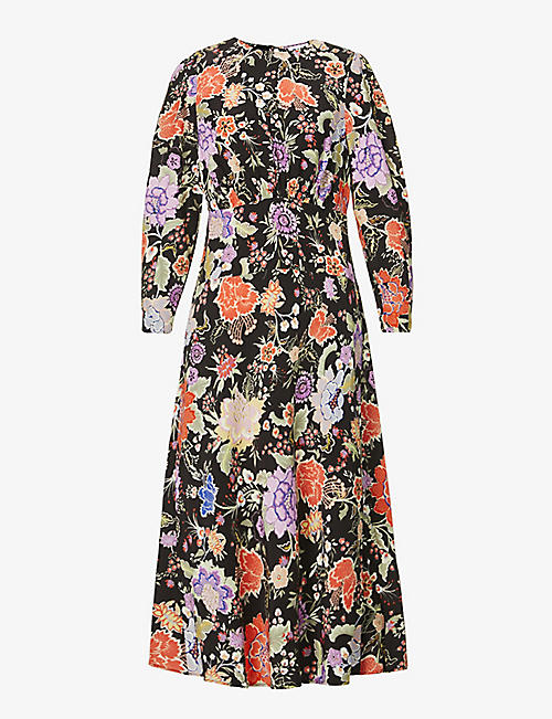 RIXO: Greta floral-print crepe midi dress