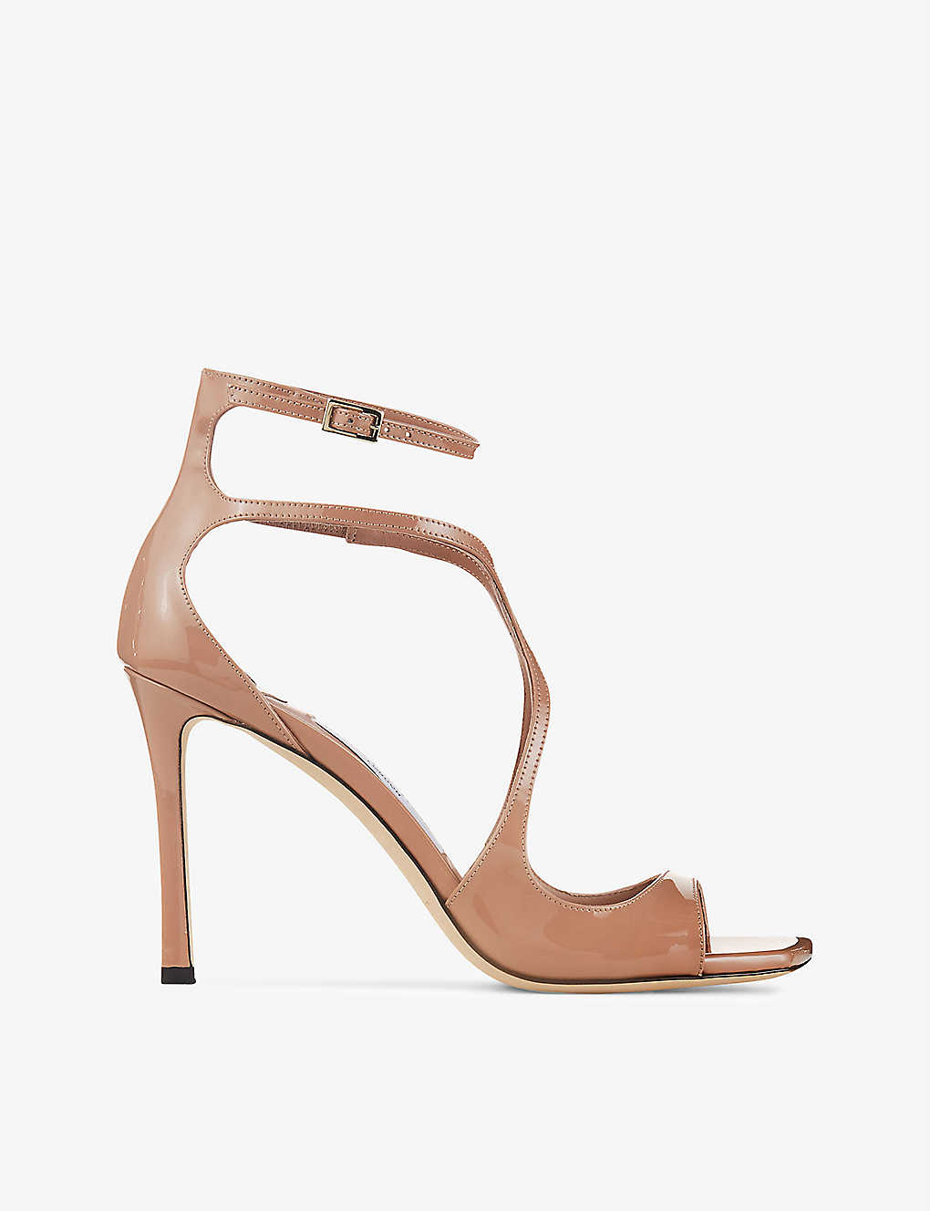 Jimmy Choo Azia Strappy 95 Leather Heeled Sandals In Pink