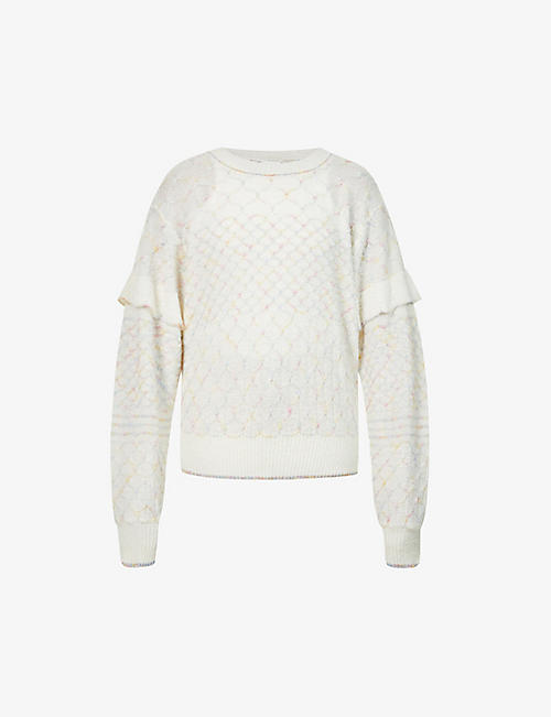 SEE BY CHLOE: Embroidered regular-fit knitted jumper