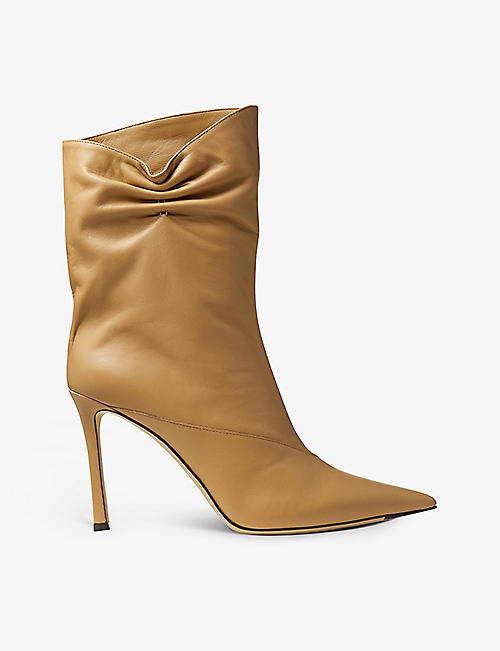 JIMMY CHOO: Oriel leather heeled boots