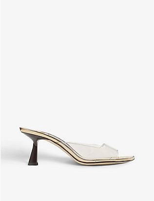 JIMMY CHOO: Zania 65 transparent-strap PVC heeled sandals