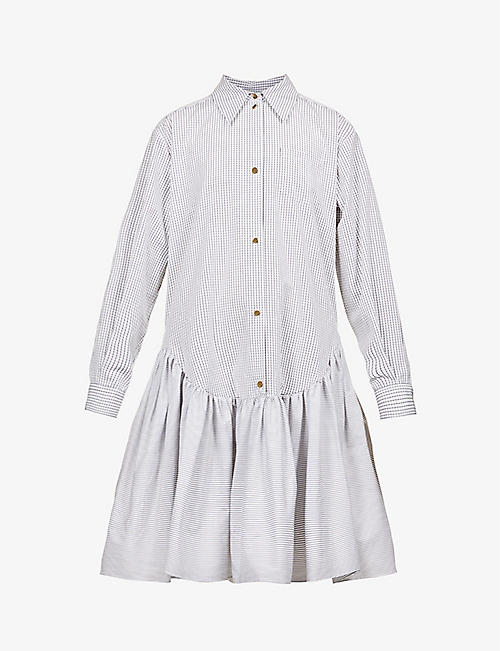 BROGGER: Birta buttoned cotton-poplin midi shirt dress