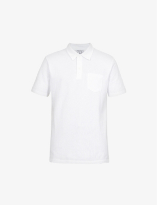 Sunspel Riviera Slim-fit Cotton-piqué Polo Shirt In White