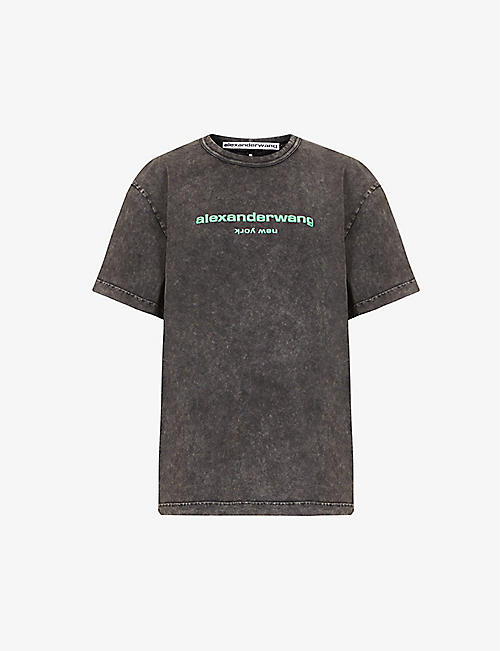ALEXANDER WANG: Classic acid-wash cotton-jersey T-shirt