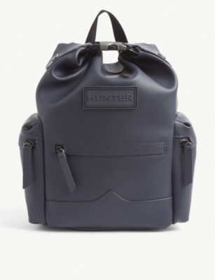 Rubberised leather backpack online