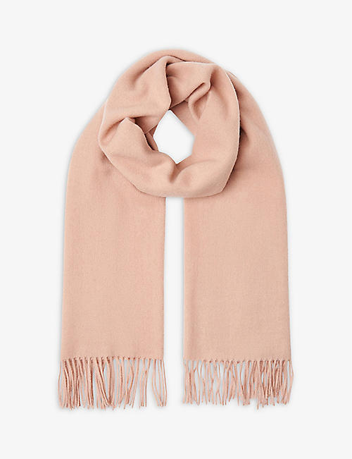 WHISTLES: Fringed wool scarf