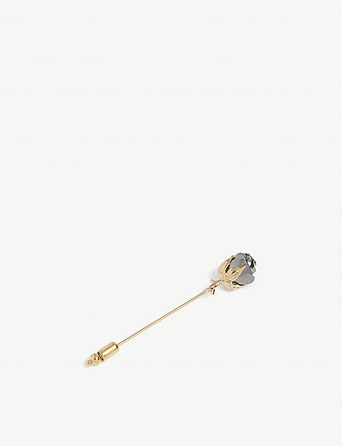TATEOSSIAN: Petals gold-tone brass pin