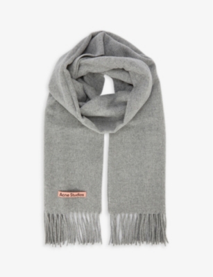 ACNE STUDIOS - Canada New logo-embroidered wool scarf | Selfridges.com