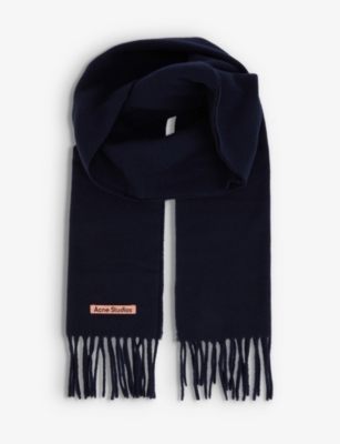 Acne Studios - Canada Narrow Wool Scarf, Men, Navy