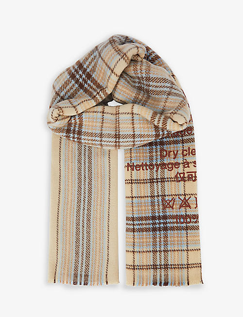 ACNE STUDIOS: Cassiar checked-print wool scarf