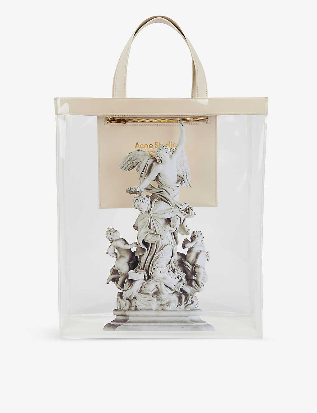 Acne Studios Aubrey Pvc And Leather Tote Bag In Transparent | ModeSens