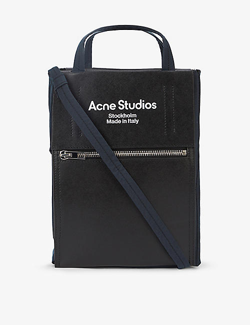 ACNE STUDIOS: Baker small canvas and leather tote bag