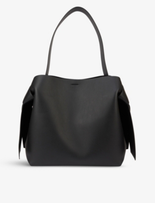 Women's Musubi Midi Leather Shoulder Bag - Dark Grey - Dark Grey