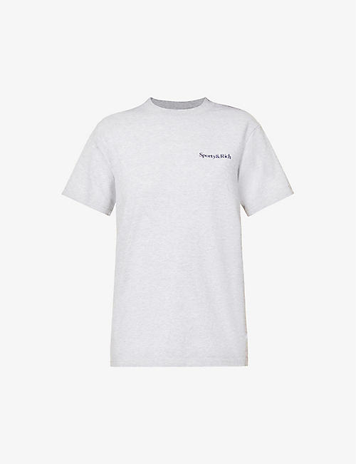 SPORTY & RICH: Logo-print cotton-jersey T-shirt