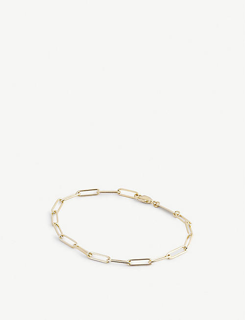 TOM WOOD: Box-chain 9ct yellow gold-plated sterling-silver bracelet
