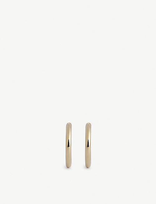 TOM WOOD: Classic medium 9ct yellow gold-plated sterling-silver hoop earrings