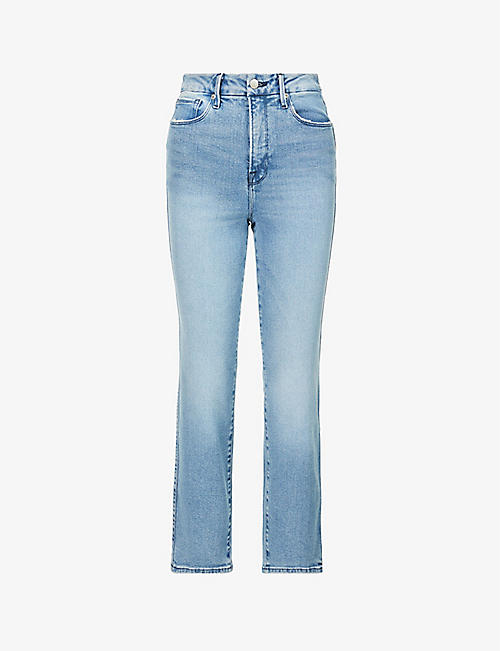 GOOD AMERICAN: Good Curve skinny high-rise stretch-denim jeans