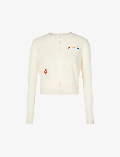 HVN: Laura embroidered cotton-blend jumper and top set