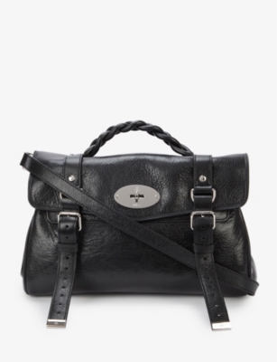 MULBERRY - Alexa high-shine leather satchel Selfridges.com