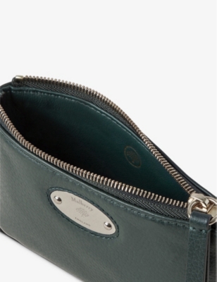 MULBERRY: Logo-plaque small leather coin purse