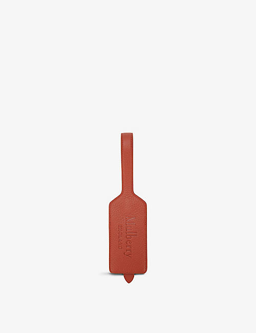 MULBERRY: Logo-debossed leather luggage tag