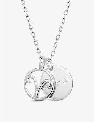 MERCI MAMAN Personalised Aries sterling-silver pendant necklace