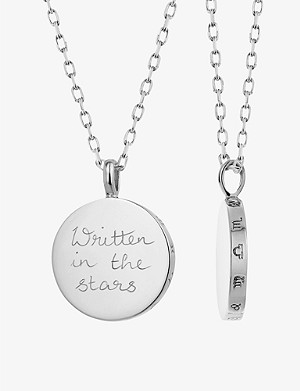 MERCI MAMAN Personalised Zodiac Coin sterling-silver necklace