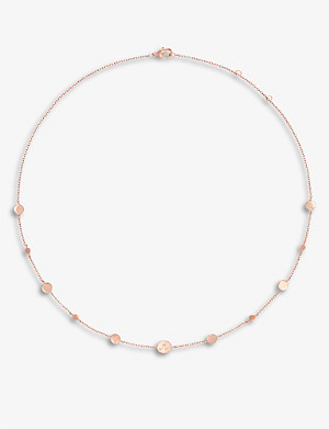 MERCI MAMAN Personalised Pastille Initial 18ct rose gold-plated brass necklace