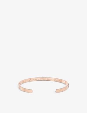 MERCI MAMAN Personalised 18ct rose gold-plated sterling-silver bangle