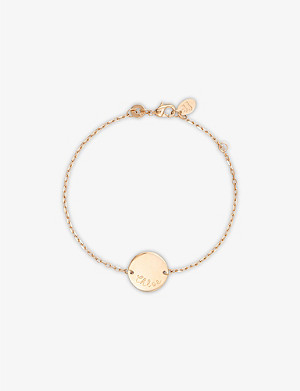 MERCI MAMAN Personalised Pastille 18ct rose gold-plated brass charm bracelet