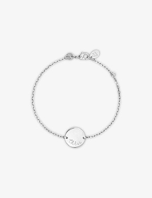 MERCI MAMAN Personalised Pastille 18ct rose gold-plated brass charm bracelet