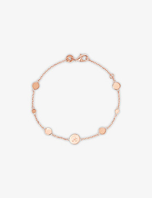 MERCI MAMAN Personalised Pastille 18ct rose-gold plated brass charm bracelet