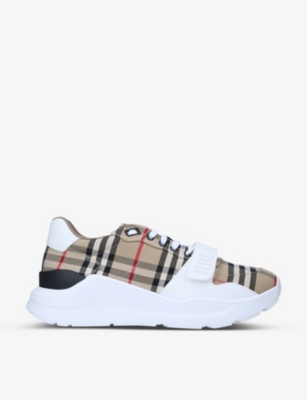 BURBERRY: Regis vintage check canvas trainers