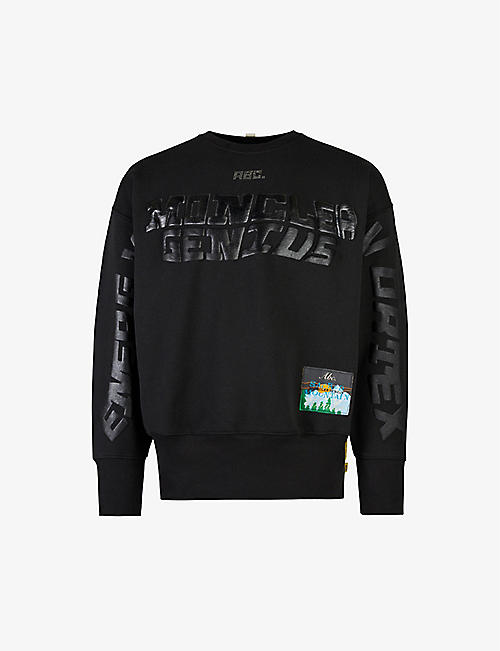 MONCLER GENIUS: Moncler Genius x Advisory Board Crystals brand-print cotton-blend sweatshirt