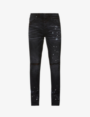 Purple Denim Slim-fit Skinny Stretch-denim Jeans In Black